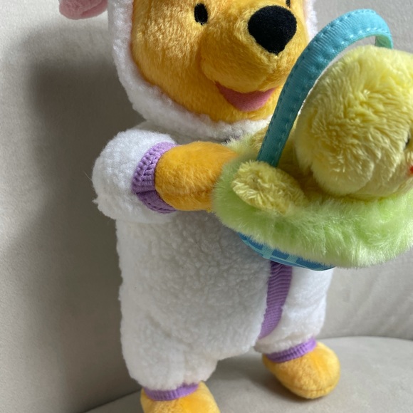 2003 Disney Mattel Easter Winnie The Pooh Plush - Picture 7 of 9